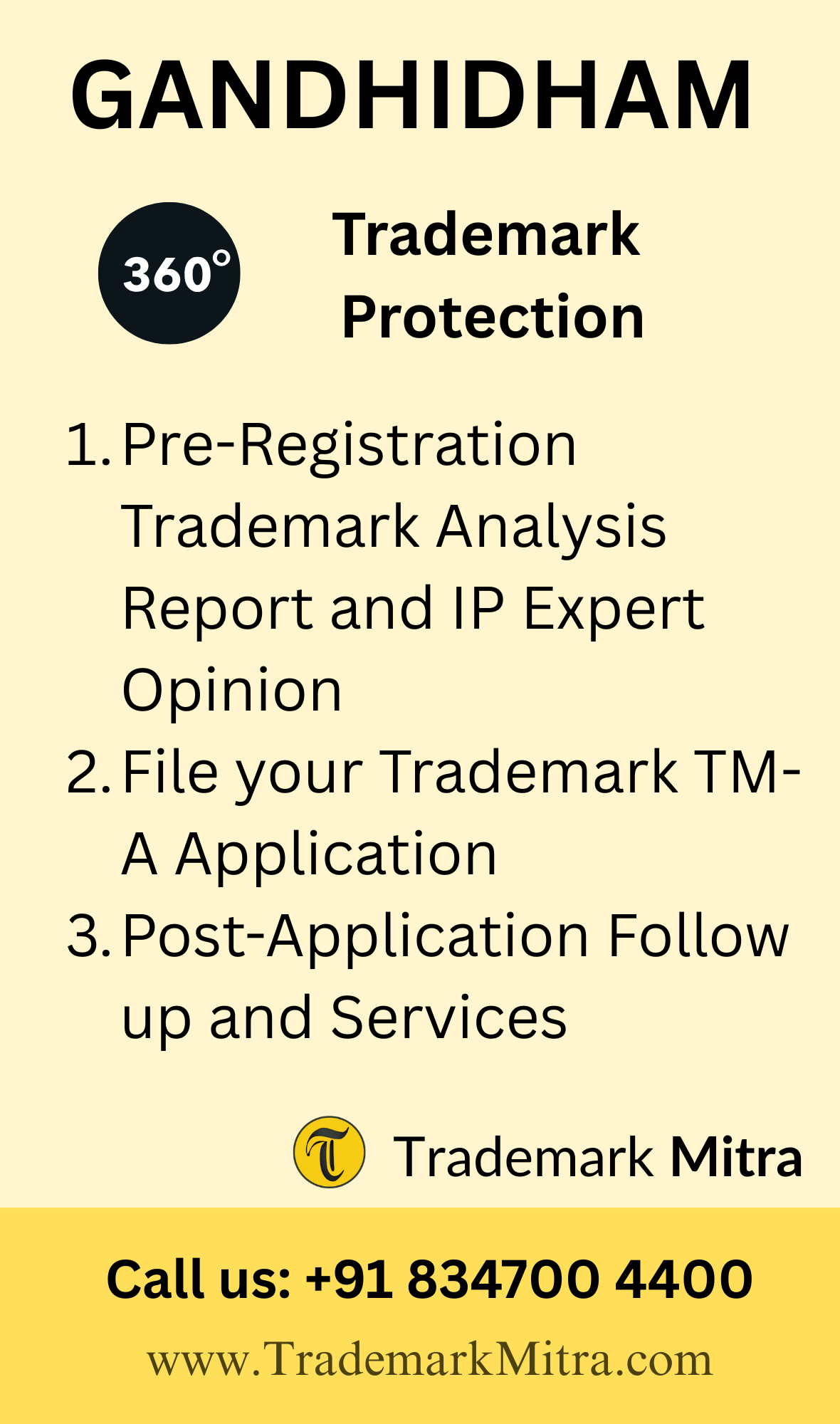 360 degree trademark protection in gandhidham
