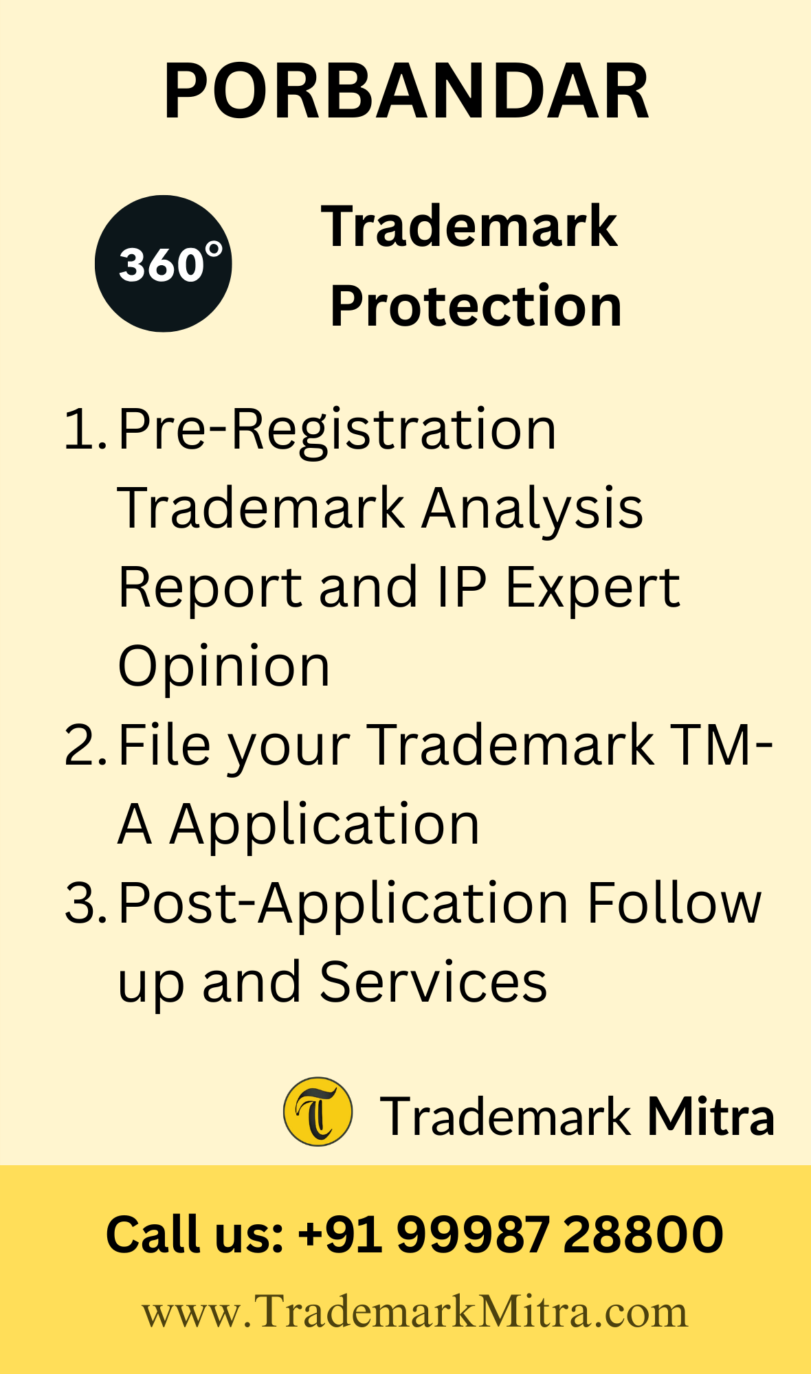 360 degree trademark protection in porbandar