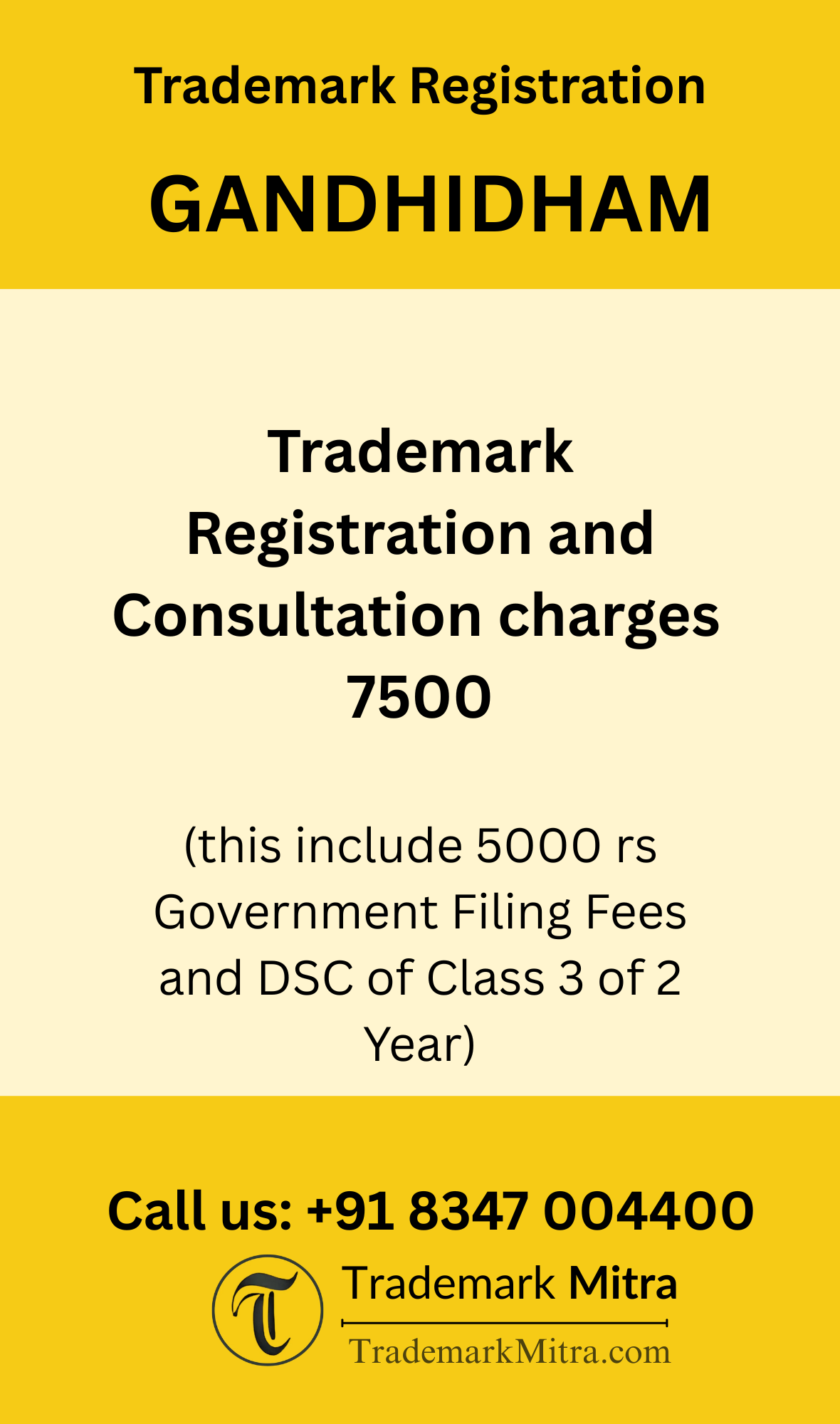 trademark registration charges in Gandhidham