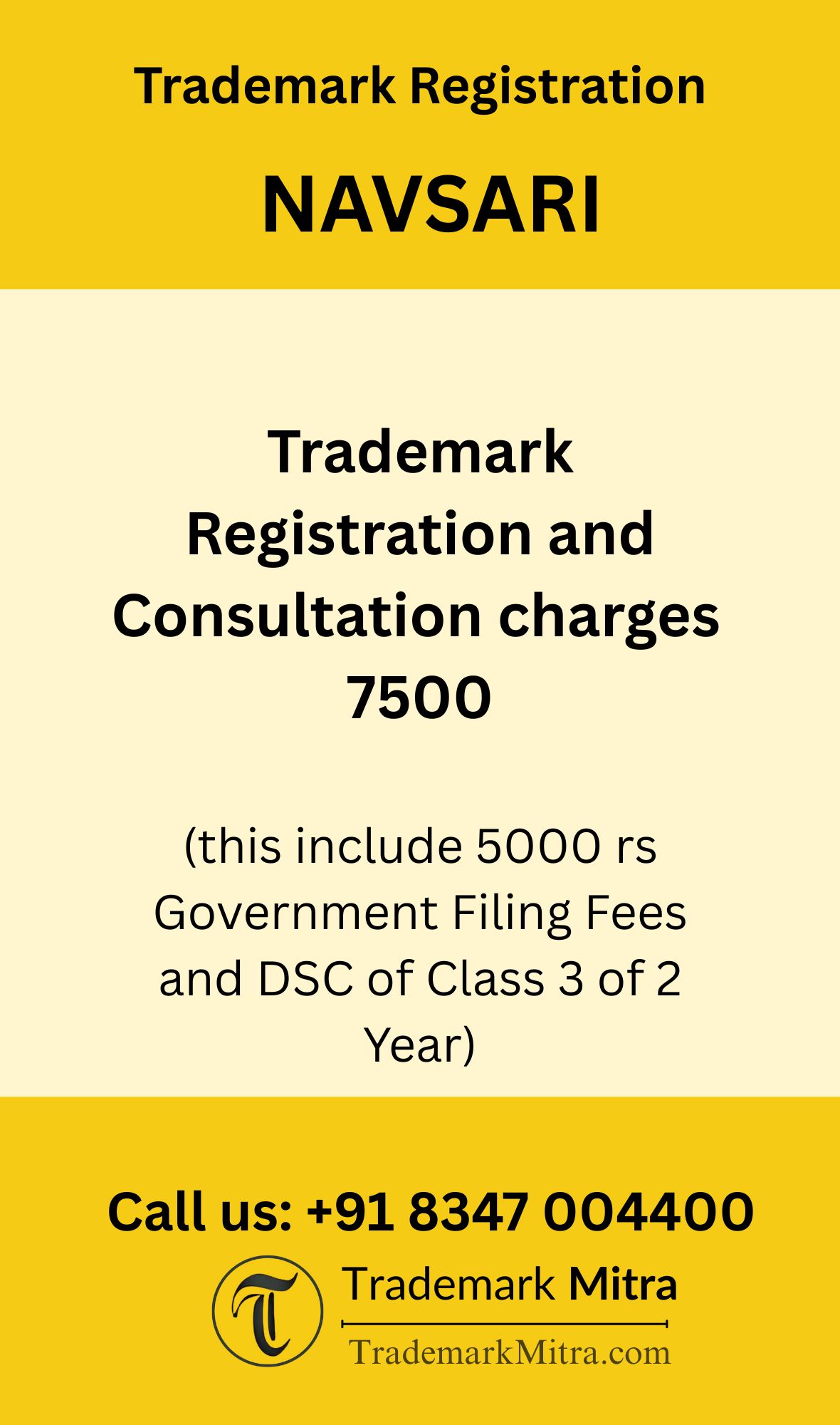 trademark registration charges in Navsari